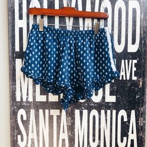 Honey Punch Blue & White Shorts 💙